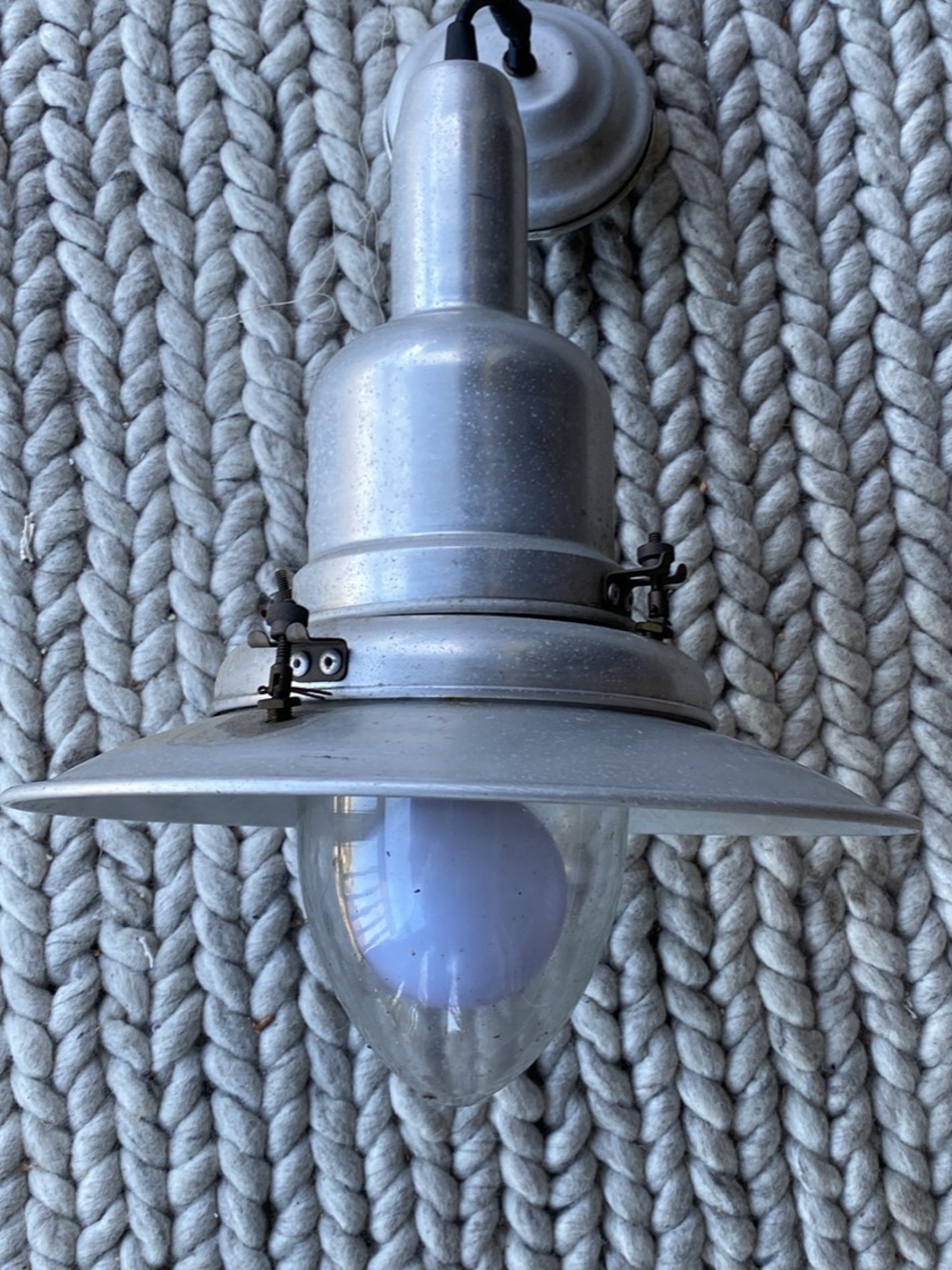 Industrial-Style Metal Pendant Light in Silver